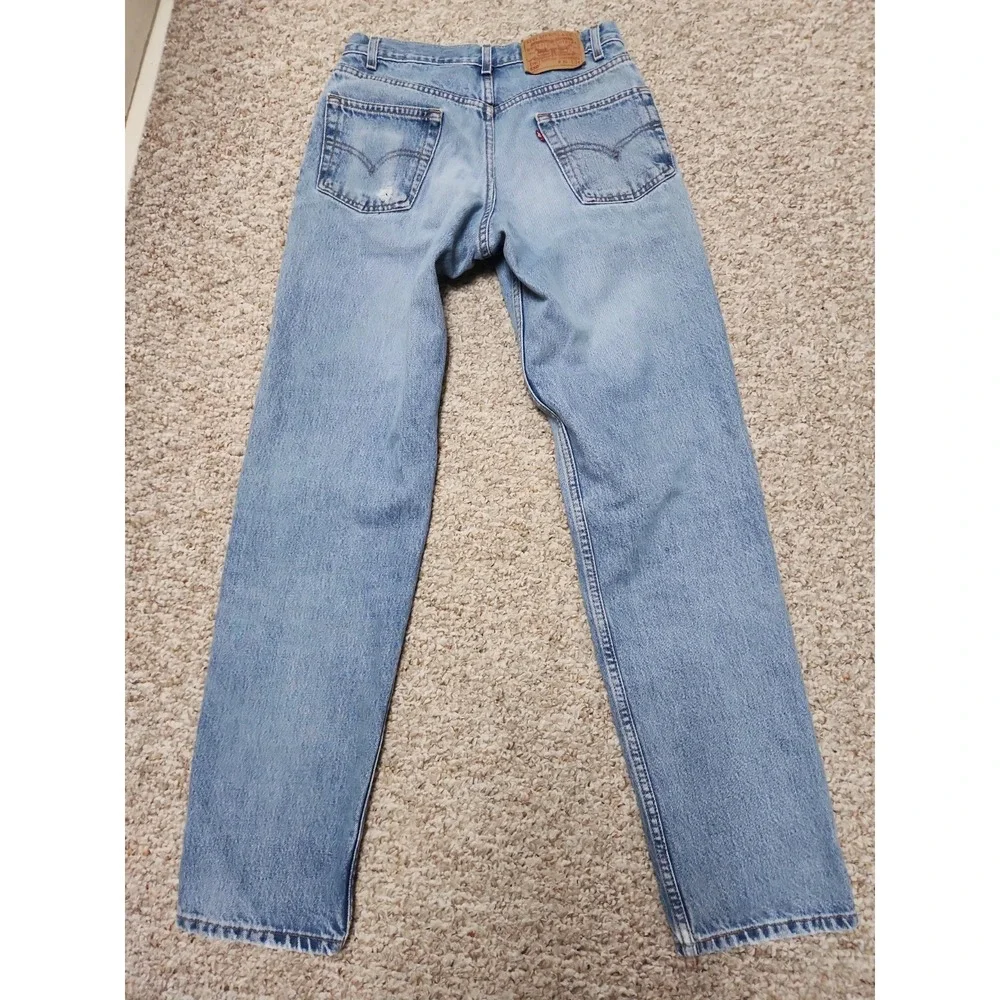 Vintage Levi's 550 30x33 Denim Jeans Cotton Destructed Mexico Paper Tag